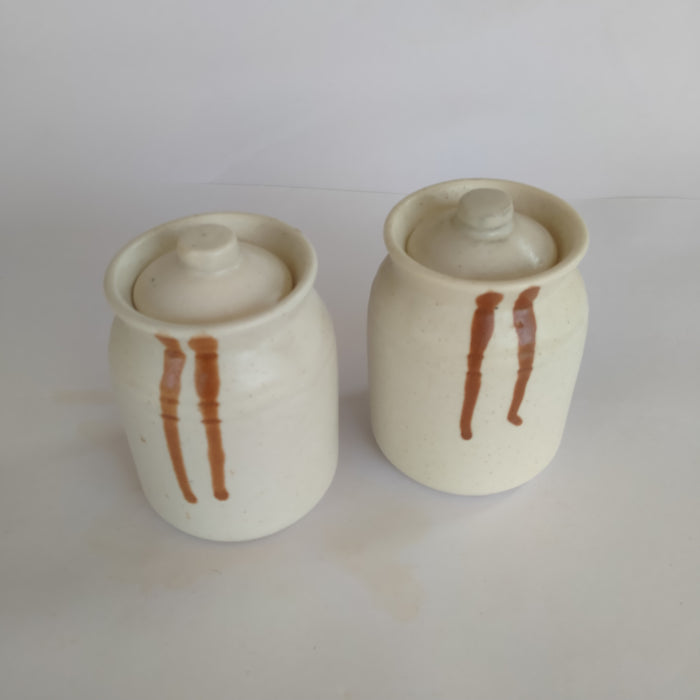White Ceramic Jars With Lids - artystagallery