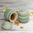 'Rings of Beauty' Hand glazed Set of 2 Ceramic Pickle And Chutney Jars - artystagallery