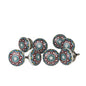 Blue Kaleidoscope Handpainted Ceramic Door Knobs