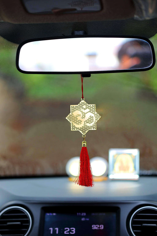 Hindu Om Symbol Hanging Accessories for Car - Red - artystagallery