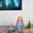‘Madhubani Fishes’ Terracotta Vase In Steel Grey Color, Set of 2