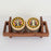 Handcrafted Wooden Tray With Two Airtight Glass Jar (300 ml) - artystagallery