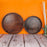 Leaf Border Hand-painted Wooden Circular Tray - artystagallery