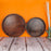 "Circular Planks" Handpainted Sheesham Round Wooden Trays - artystagallery