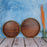 Leaf Border Hand-painted Wooden Circular Tray - artystagallery