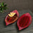 'Crimson Leaf' Studio Pottery Ceramic Serving Platter, 12 Inch