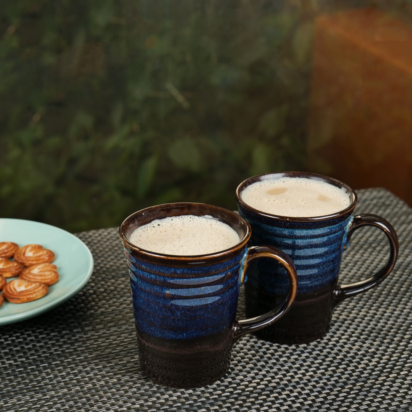 'Midnight Blue' Studio Pottery Ceramic Coffee Mugs (Set of 2) - artystagallery