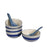 Artysta 'Whirlpool Dishes' Hand-painted Ceramic Soup & Snack Serving Bowls (Set of 4) - artystagallery