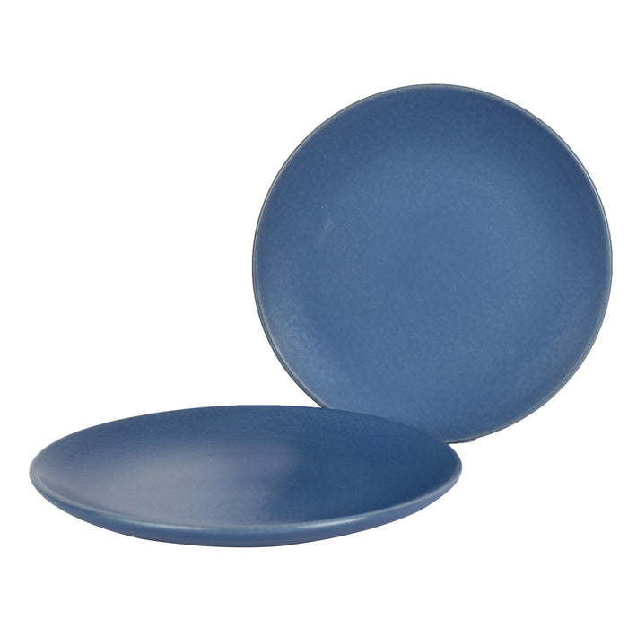 Artysta 'Pastel Blue' Ceramic Side & Quarter Plates (Matte Finish, 7 Inch) - artystagallery