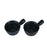 Artysta 'Matte Black Pans' Ceramic Chutney & Sauce Dip Bowls (Set of 2, 150 ml) - artystagallery