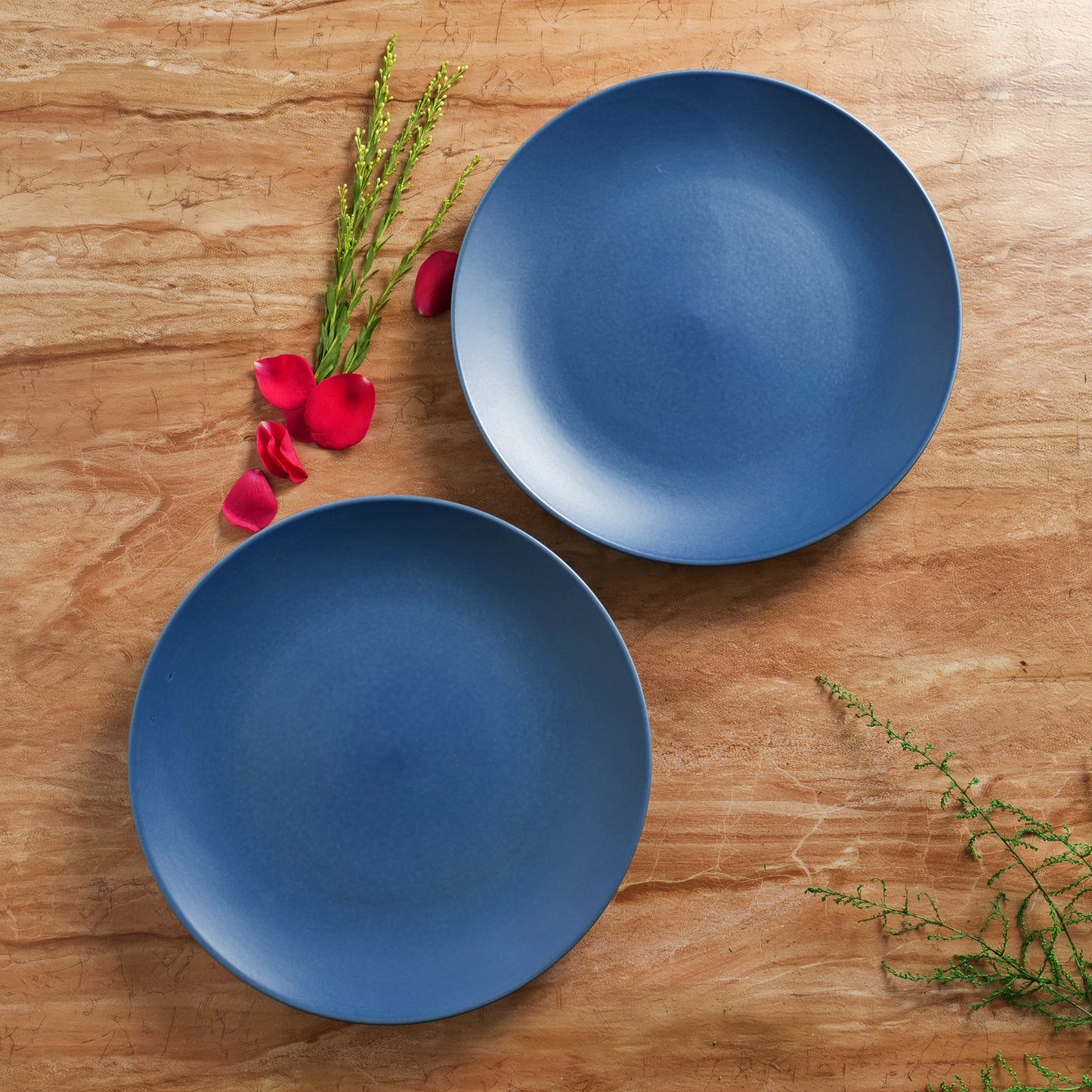 'Pastel Blue' Studio Pottery Ceramic Dinner Plates, 10 inch