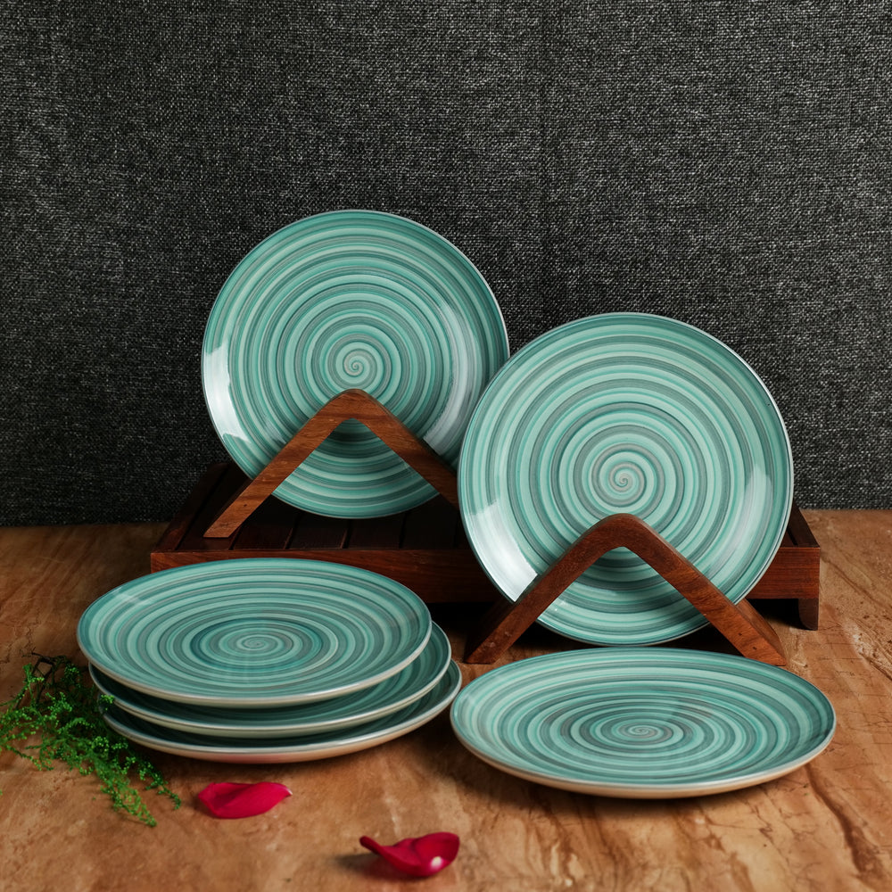 'Sea Swirls' Ceramic Side & Quarter Plates 7 Inch