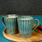 'Teal Ridges' Ceramic Milk & Coffee Mugs