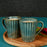 Artysta 'Teal Ridges' Ceramic Studio Pottery Milk & Coffee Mugs (Set of 2) - artystagallery