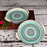 'Minty Spirals' Studio Pottery Ceramic Serving Platter, 8 Inch