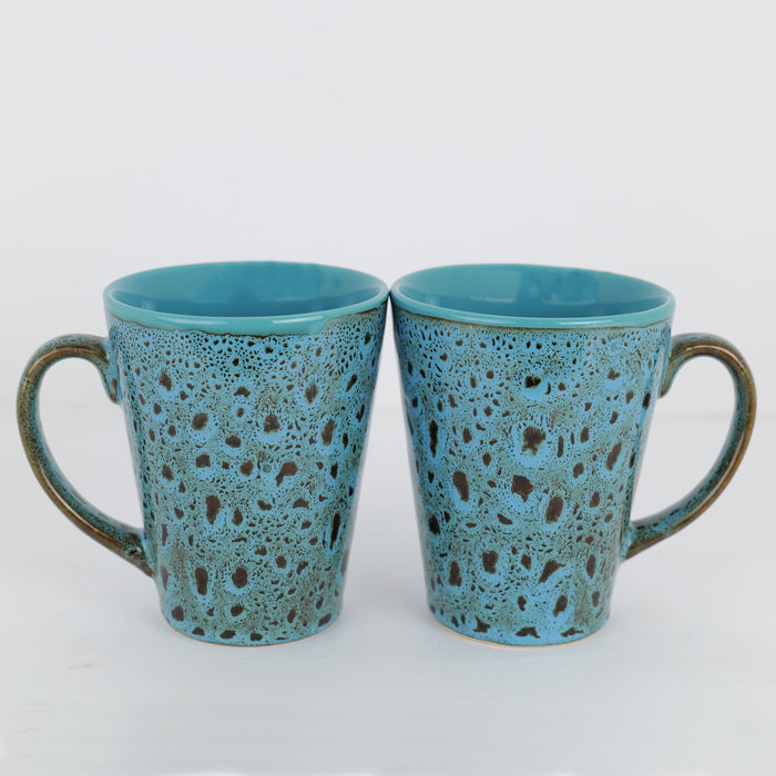 'Animal Print'  Blue Coffee Mug Set Of 2 - artystagallery