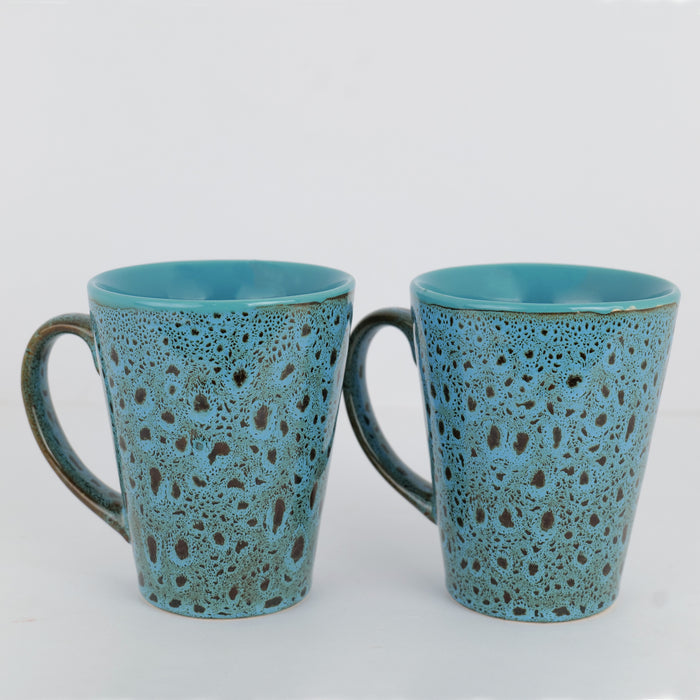 'Animal Print'  Blue Coffee Mug Set Of 2 - artystagallery