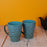 'Animal Print'  Blue Coffee Mug Set Of 2 - artystagallery