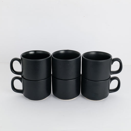 Ceramic Black Tea Cups (Set Of 6) - artystagallery