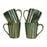'Teal Ridges' Ceramic Milk & Coffee Mugs