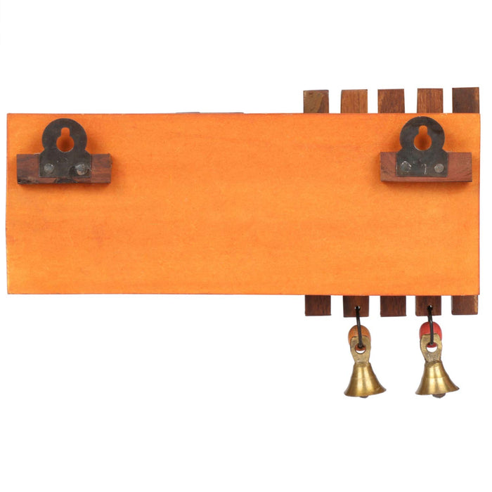 'Warli Bars' Handcrafted Wooden Key Holder