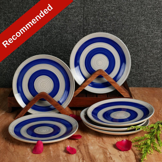 'Whirlpool Dishes' Studio Pottery Ceramic Side & Quarter Plates 7 Inch