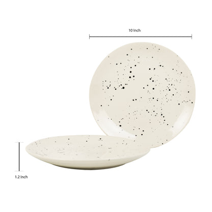 'Smokey Marble' Ceramic Studio Pottery Dinner Plates 10 Inch