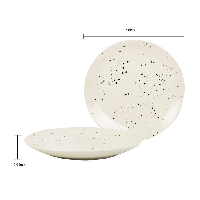 'Smokey Marble' Ceramic Side and Quarter Plates, Set of 6