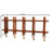 Decorative Wooden Wall Shelf With Miniature Terracotta Pots, Set of 4