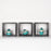 Miniature Terracotta Vases in Aqua Blue Color, Set of 3