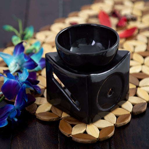 Black Ceramic Aromatherapy Essential Oil Diffuser With 2 Fragrance - artystagallery