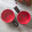 Ceramic Black And Red Soup Bowls Set Of 2 - artystagallery