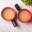 Ceramic Black And Red Soup Bowls Set Of 2 - artystagallery