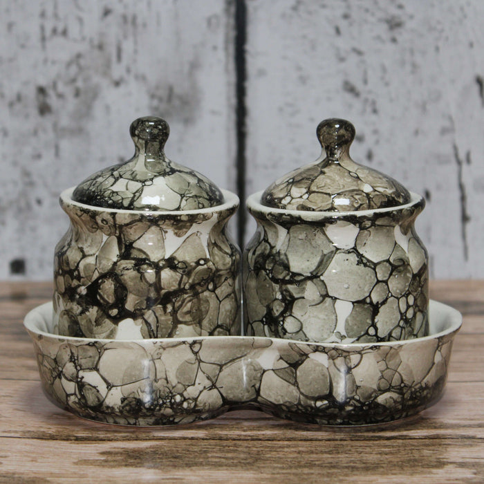 Ceramic Chutney And Pickle Jar Set Of 2 - artystagallery