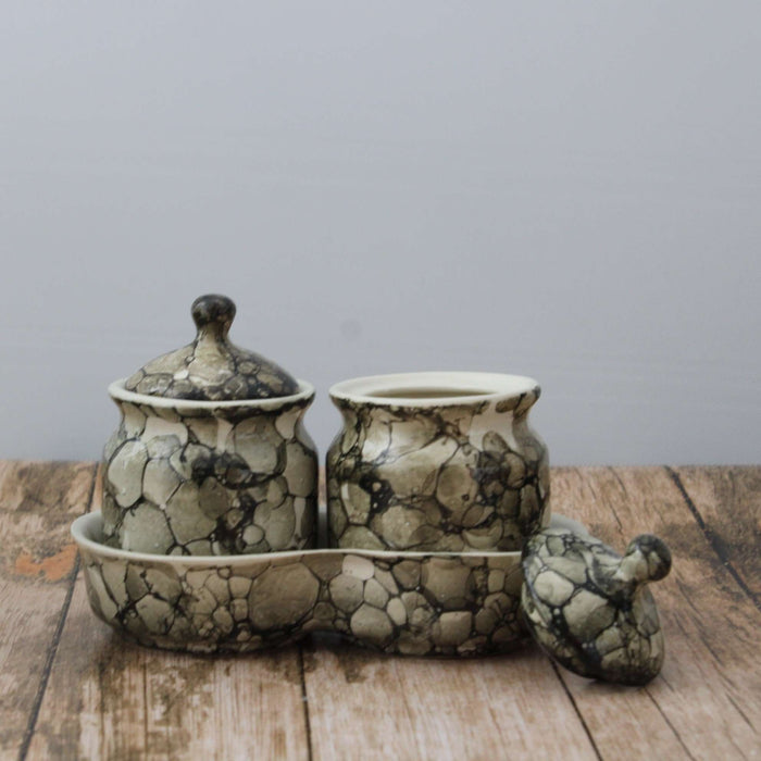 Ceramic Chutney And Pickle Jar Set Of 2 - artystagallery
