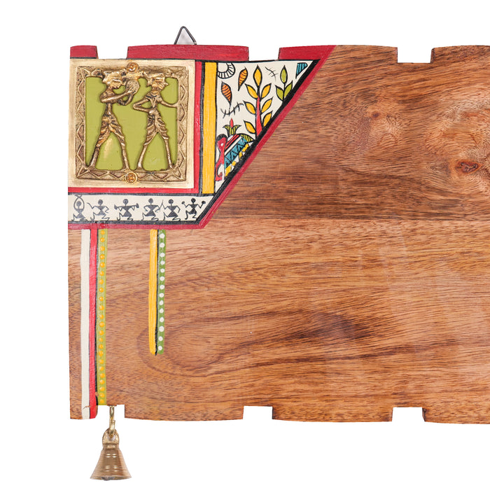 'Green Dhokra' Wooden Customized Name Plate For Home/Office