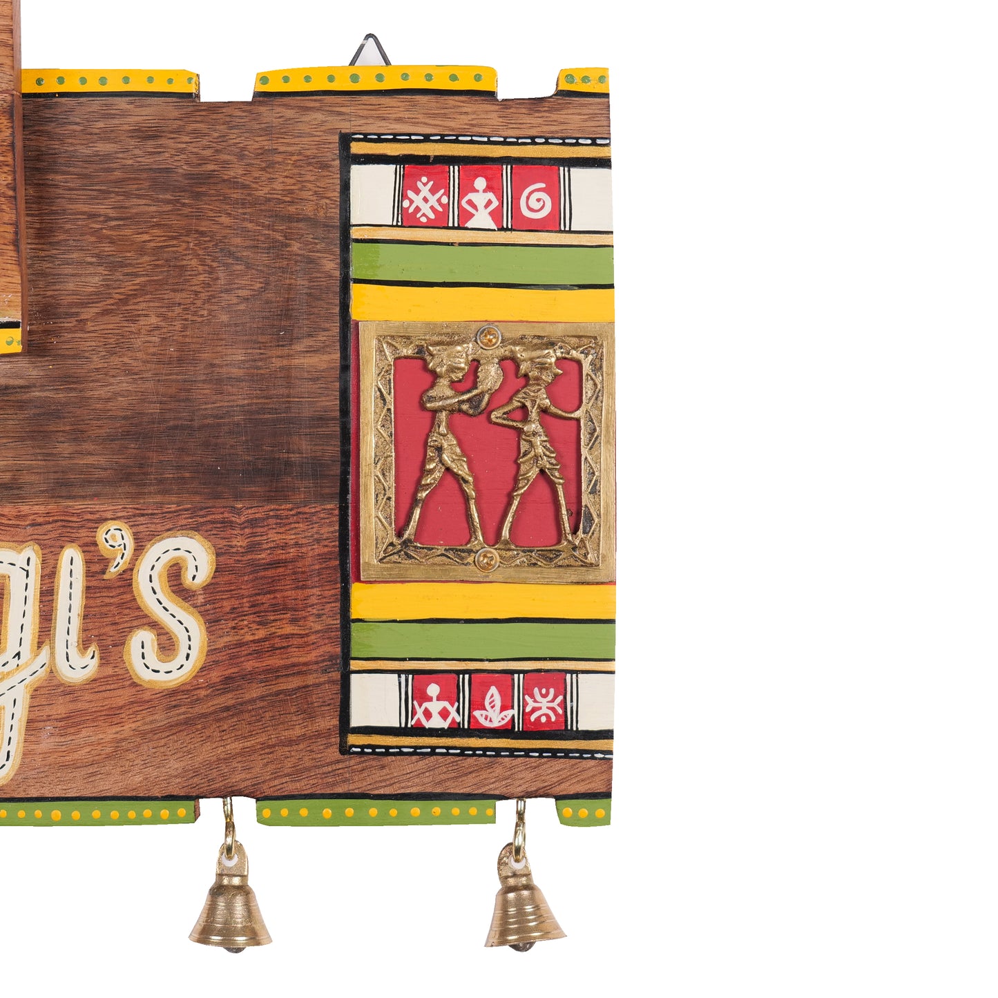 'Dhokra Tile' Wooden Customized Name plate For Home/Office