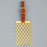 Floral Taj Jaali Brass Metal Travel Luggage Label ID Tag with genuine leather straps - artystagallery