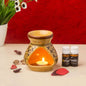 Flower Ceramic Aroma Oil Burner With Two Fragrance - artystagallery