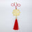 Gol Ganesha Hanging Accessories for Car rear view mirror Decor in Brass - artystagallery