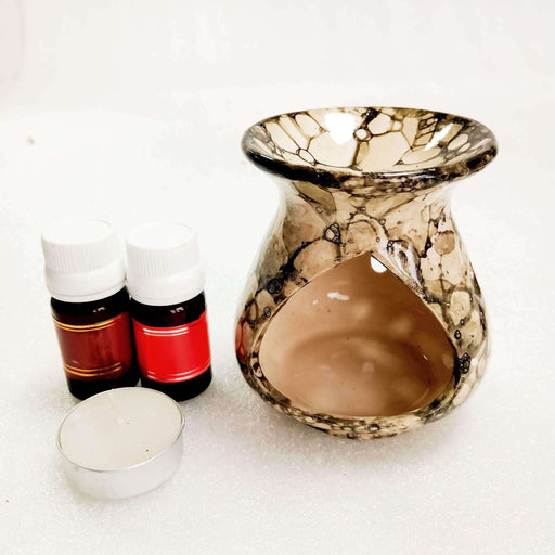 Handcrafted Ceramic Aroma Oil Diffuser With 2 Fragrance | Aroma Oil Burner - artystagallery