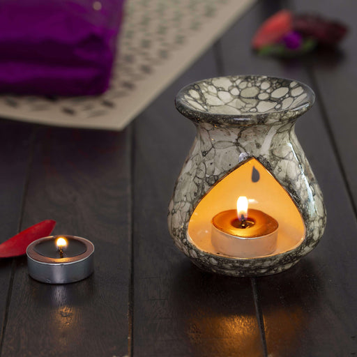 Handcrafted Ceramic Aroma Oil Diffuser With 2 Fragrance | Aroma Oil Burner - artystagallery