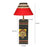 Artysta 'Dhokra Cuboidal' Bedside Wooden Table Lamp (Brown & Red, 20 Inch)