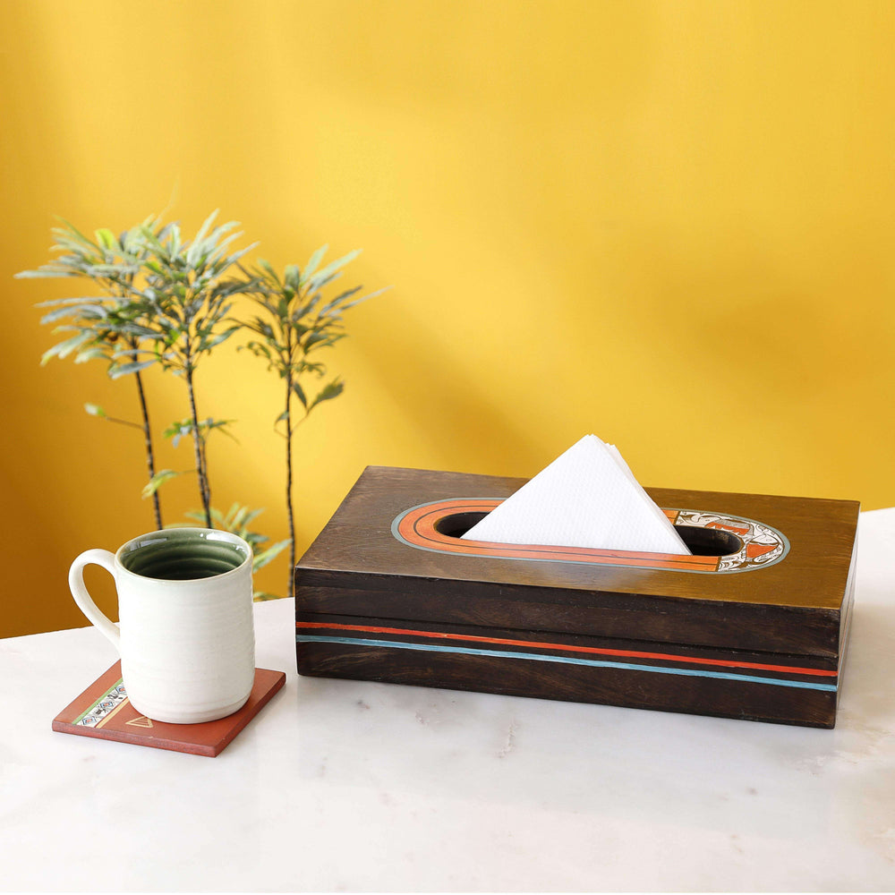 Handcrafted Rectangle Tissue Paper Holder | Napkin Holder for Table | Tissue Box - artystagallery