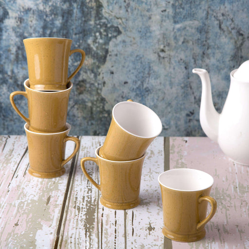 Handmade Yellow Ceramic Cups - artystagallery