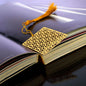 Hexa Taj Golden Brass Metal Bookmark with Golden Tassel - artystagallery