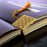 Hexa Taj Golden Brass Metal Bookmark with Golden Tassel - artystagallery