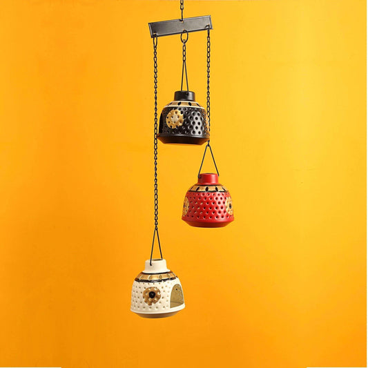 Home Decorative Metal Table Top Cum Hanging Tea Light Candle Holder Set |Tealight Candle Holder - artystagallery