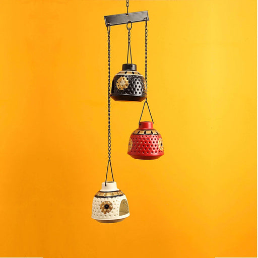 Home Decorative Metal Table Top Cum Hanging Tea Light Candle Holder Set |Tealight Candle Holder - artystagallery