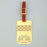 Lotus Brass Metal Travel Luggage Suitcase Label ID Tag with genuine leather straps - artystagallery